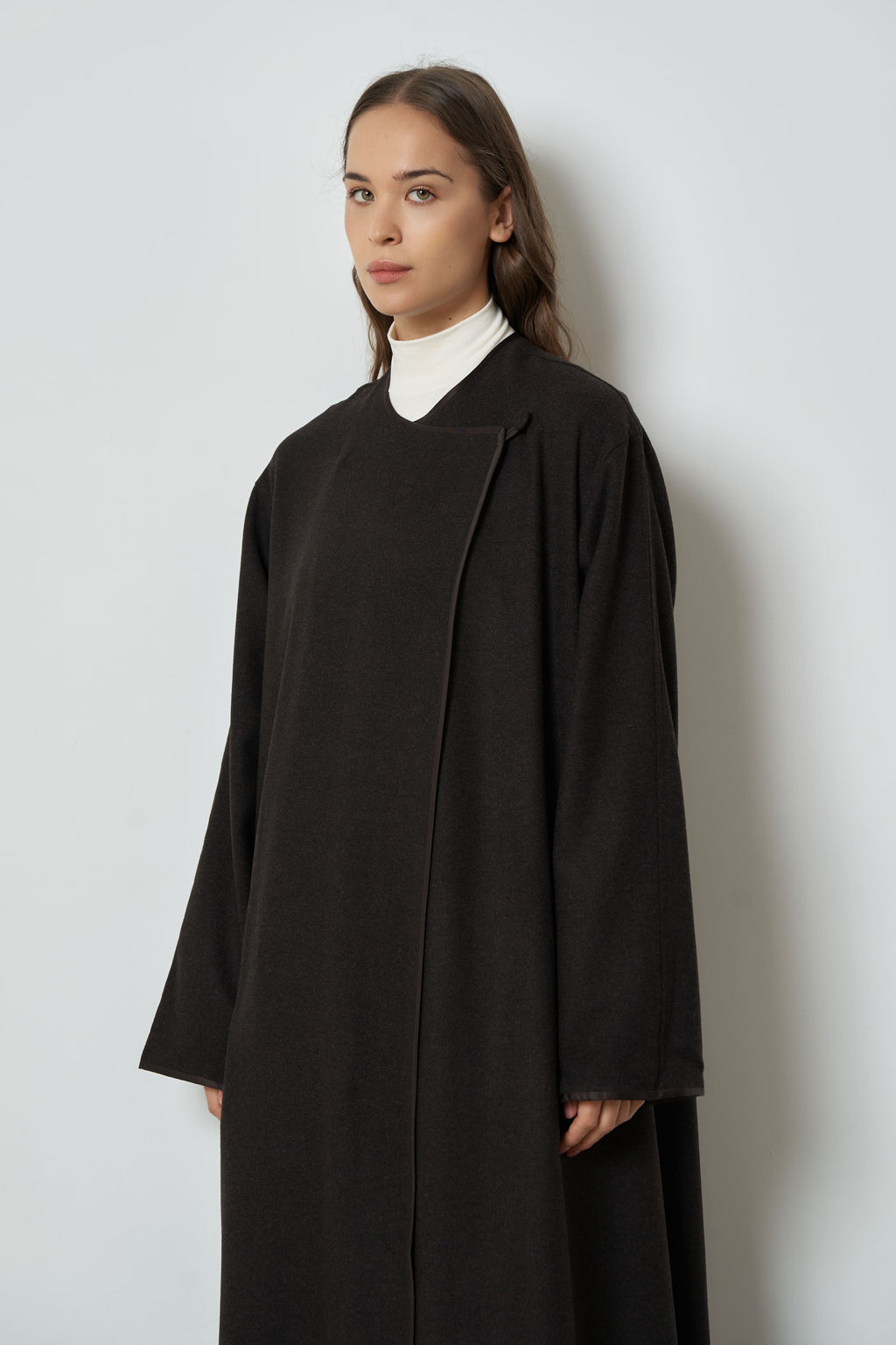 The Camellia overcoat in wool-blend