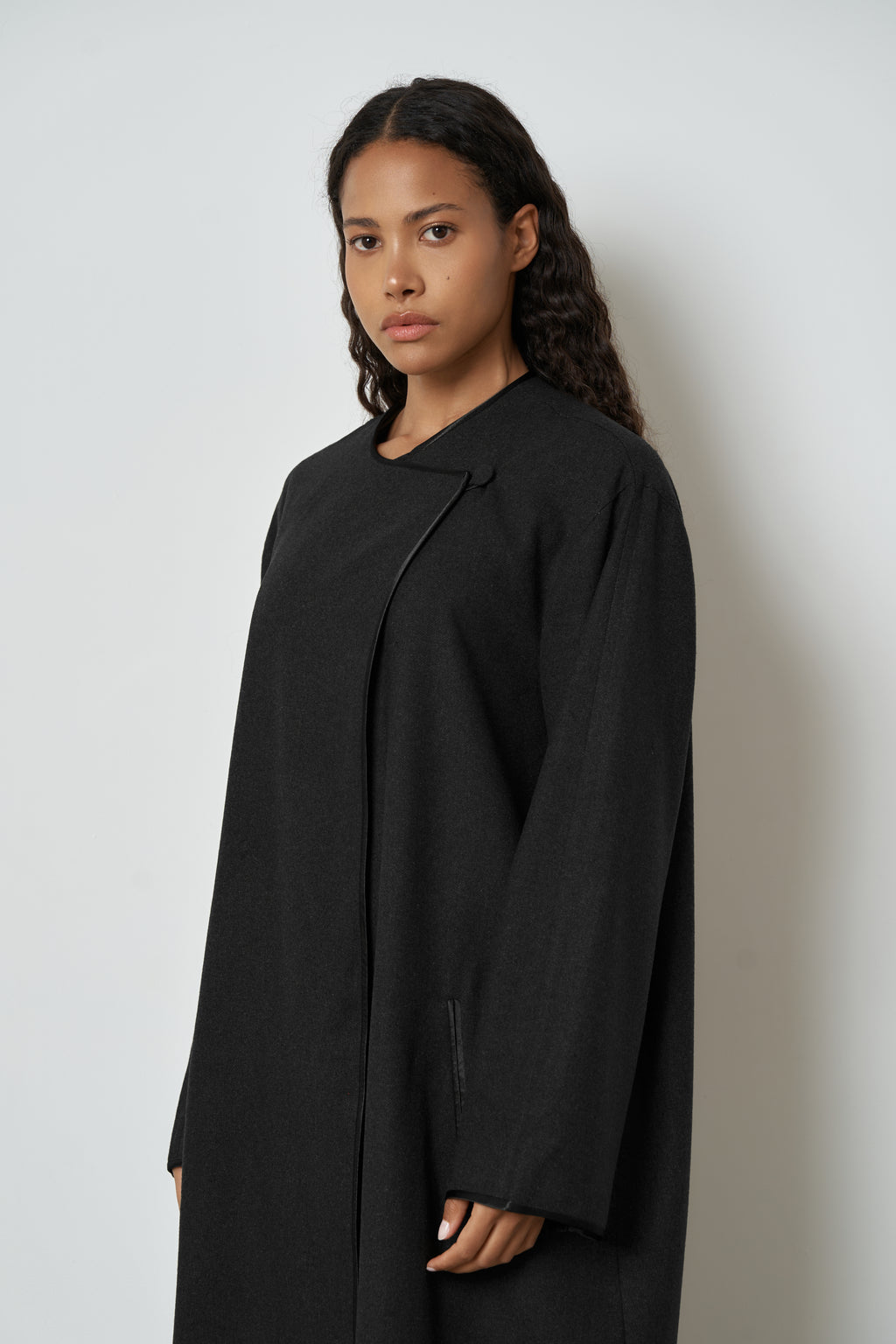 The Camellia overcoat in wool-blend