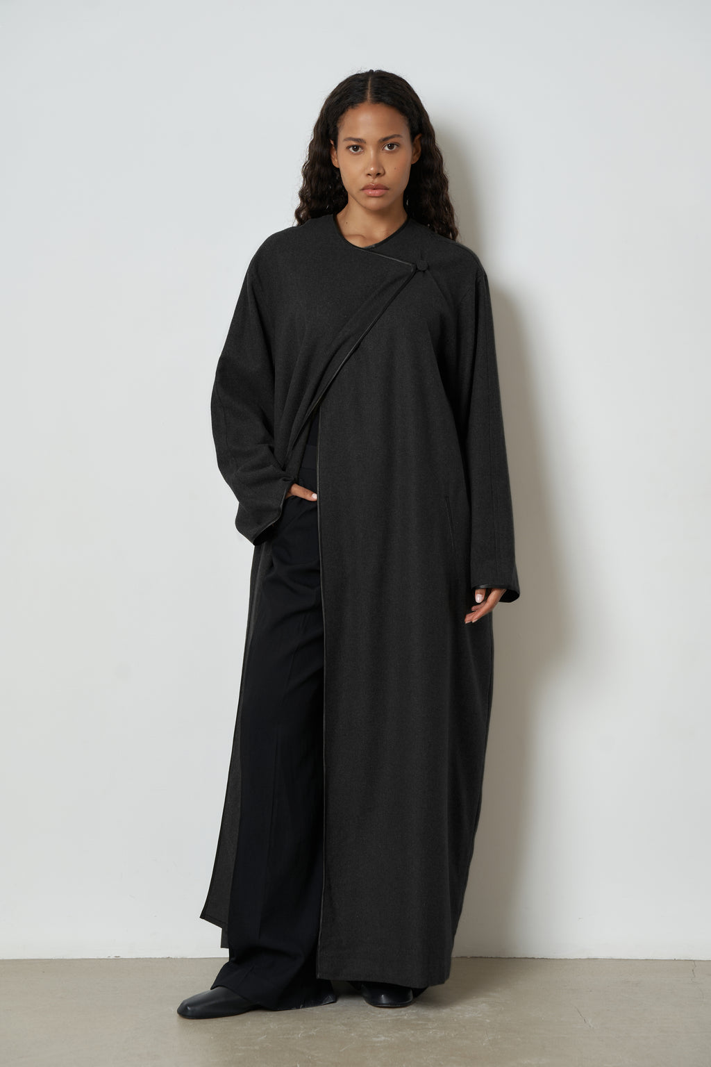 The Camellia overcoat in wool-blend