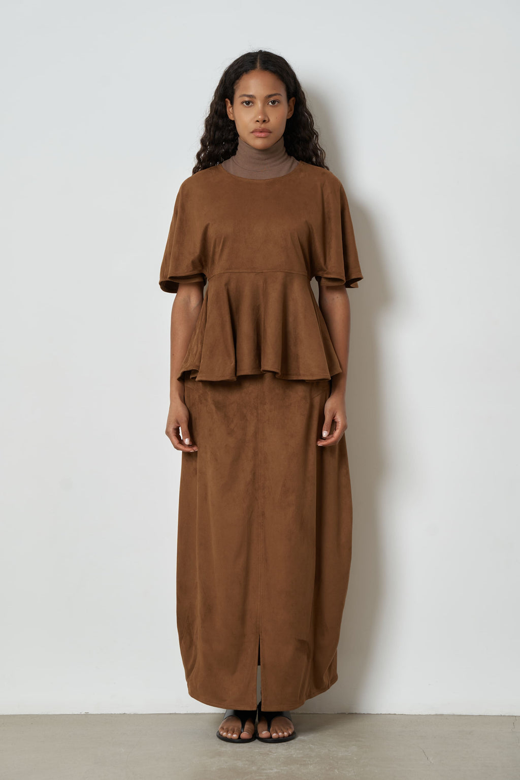 The Clover skirt in vegan suede
