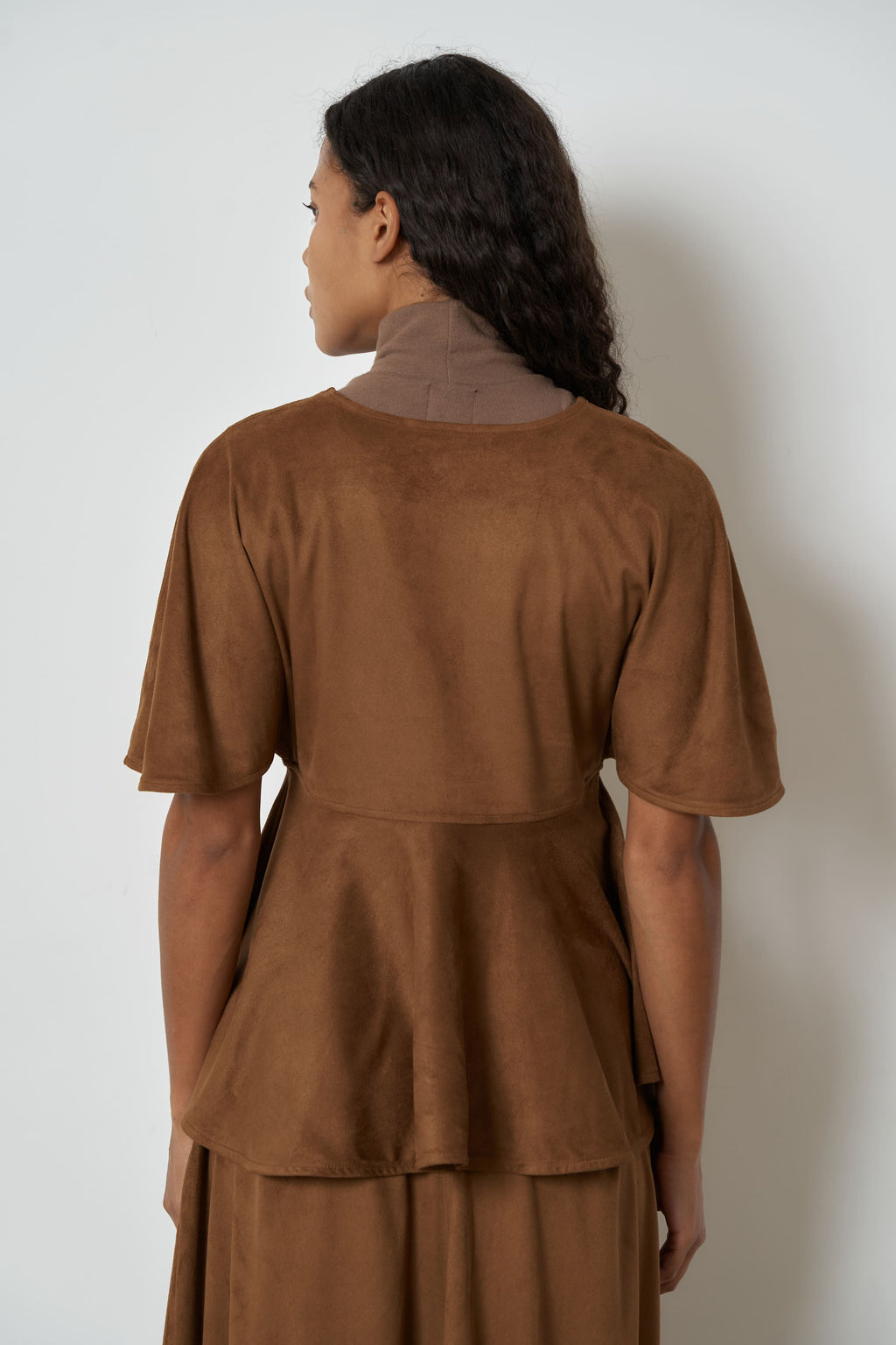 The Sorrel top in vegan suede