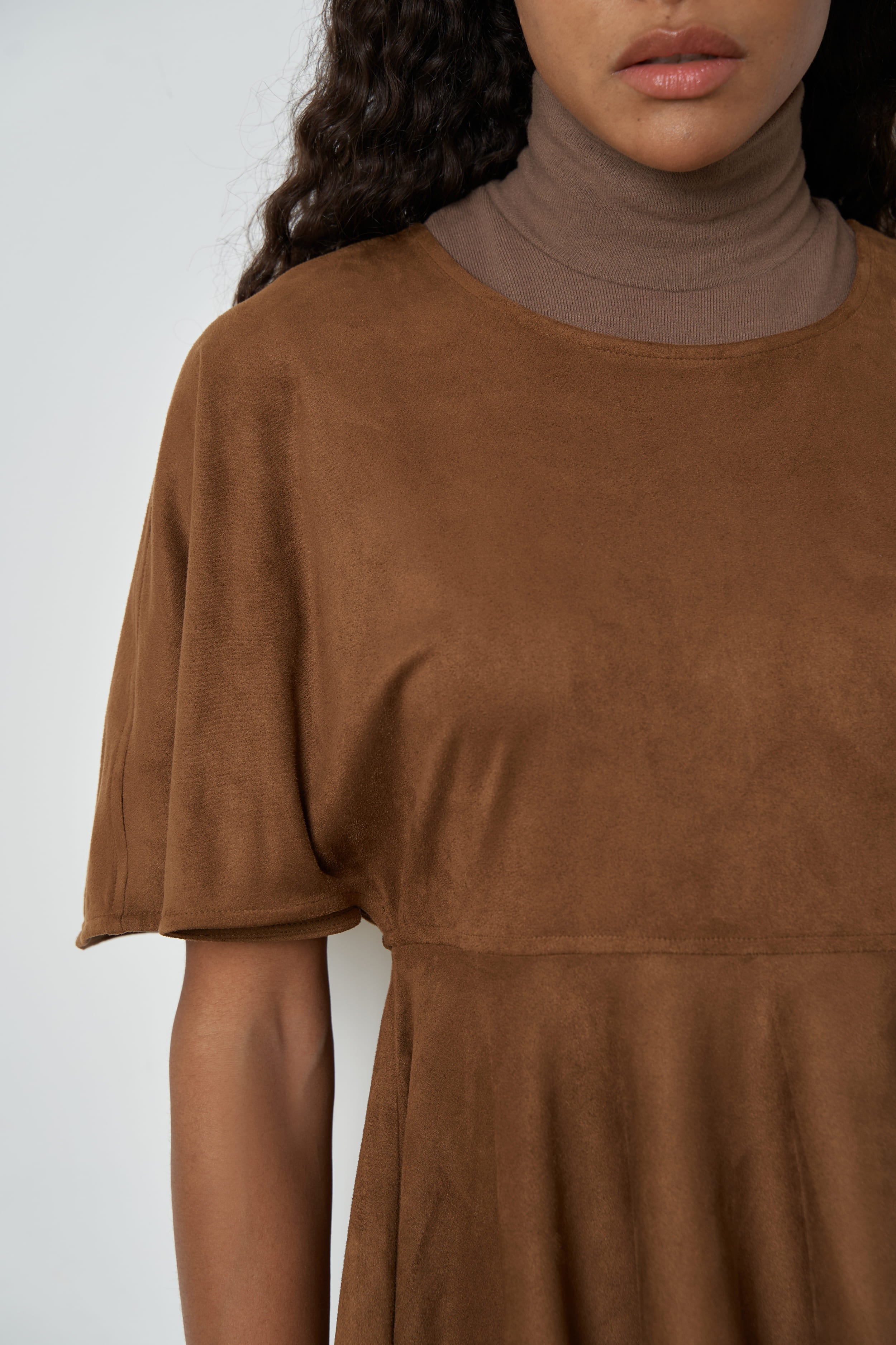 The Sorrel top in vegan suede