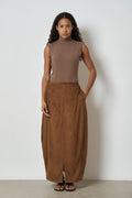 The Clover skirt in vegan suede
