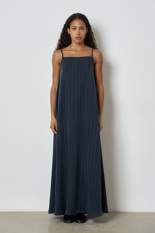 The Aster dress in cupro