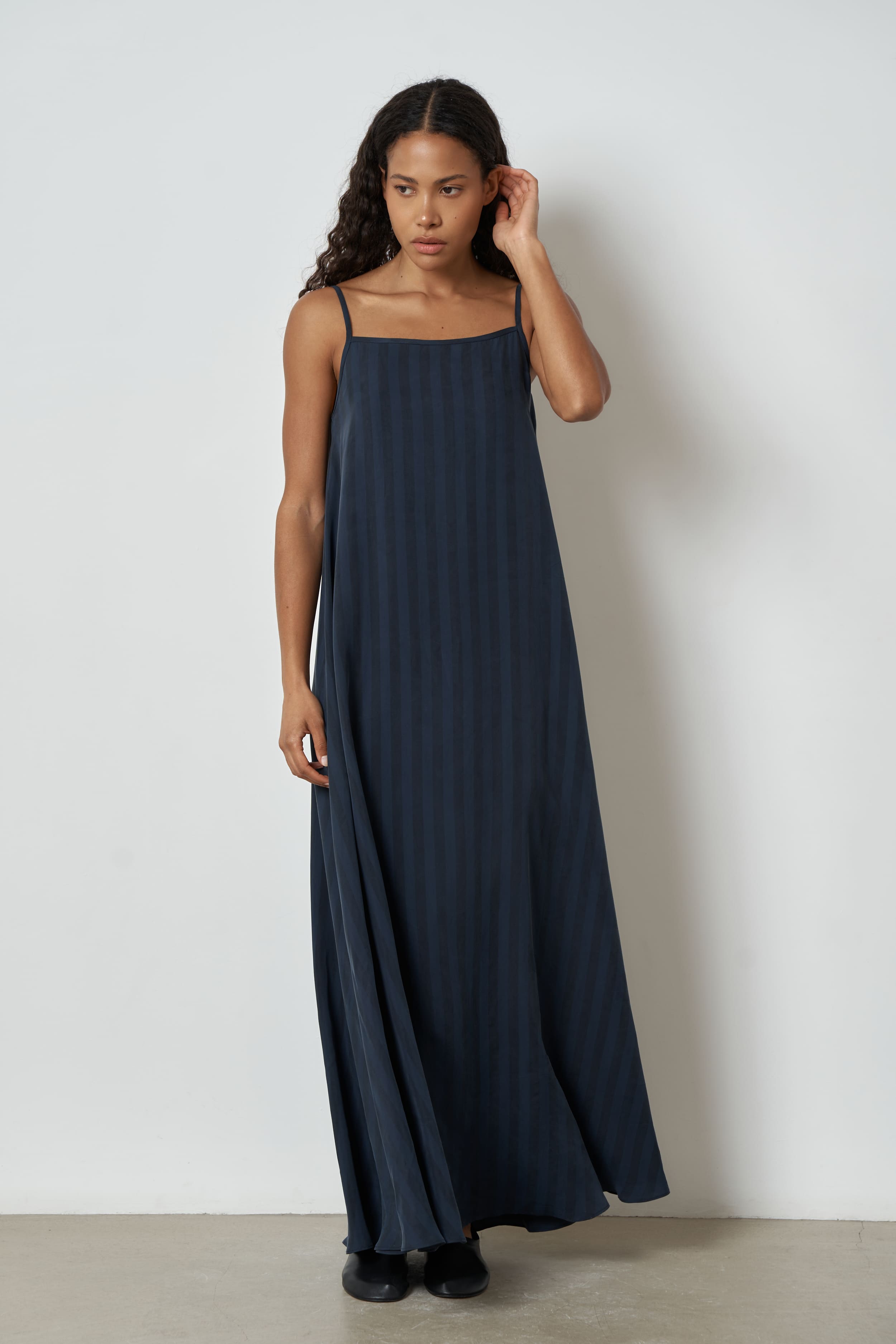 The Aster dress in cupro