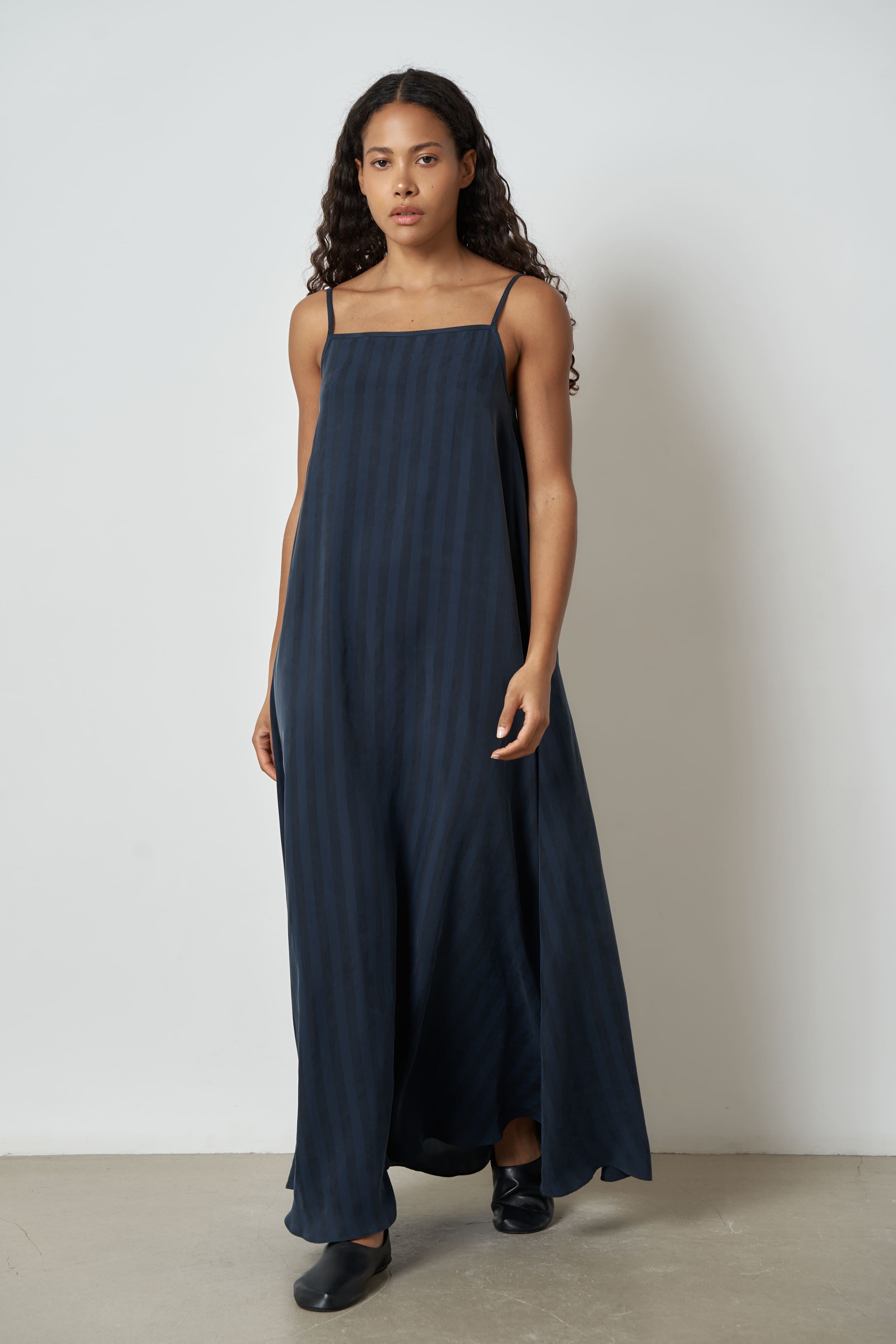 The Aster dress in cupro